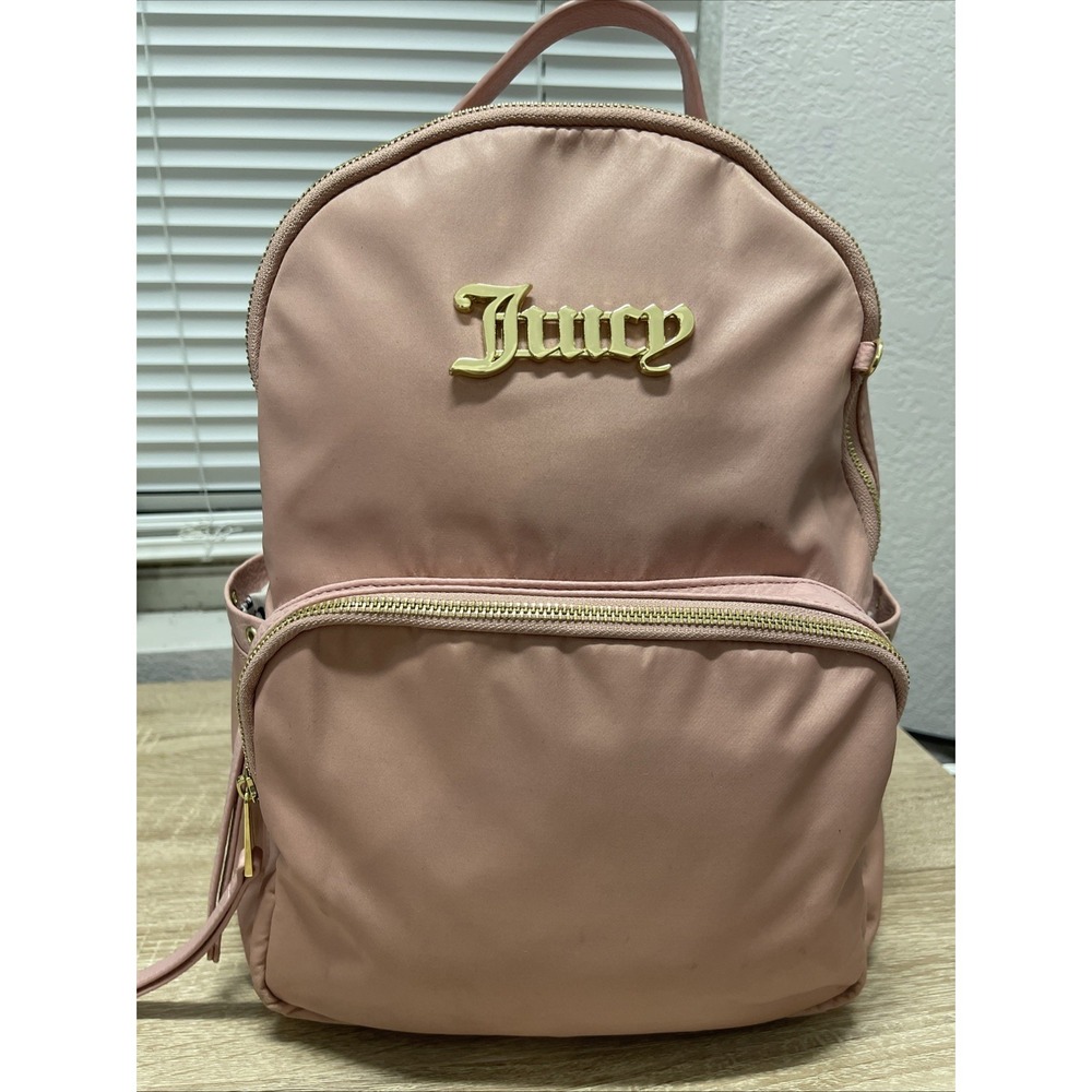 Juicy Couture Vintage Rose Pink Taffy Backpack Purse Nylon